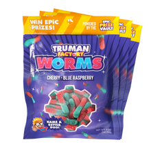 Load image into Gallery viewer, Cherry - Blue Raspberry Worms 3 Pack