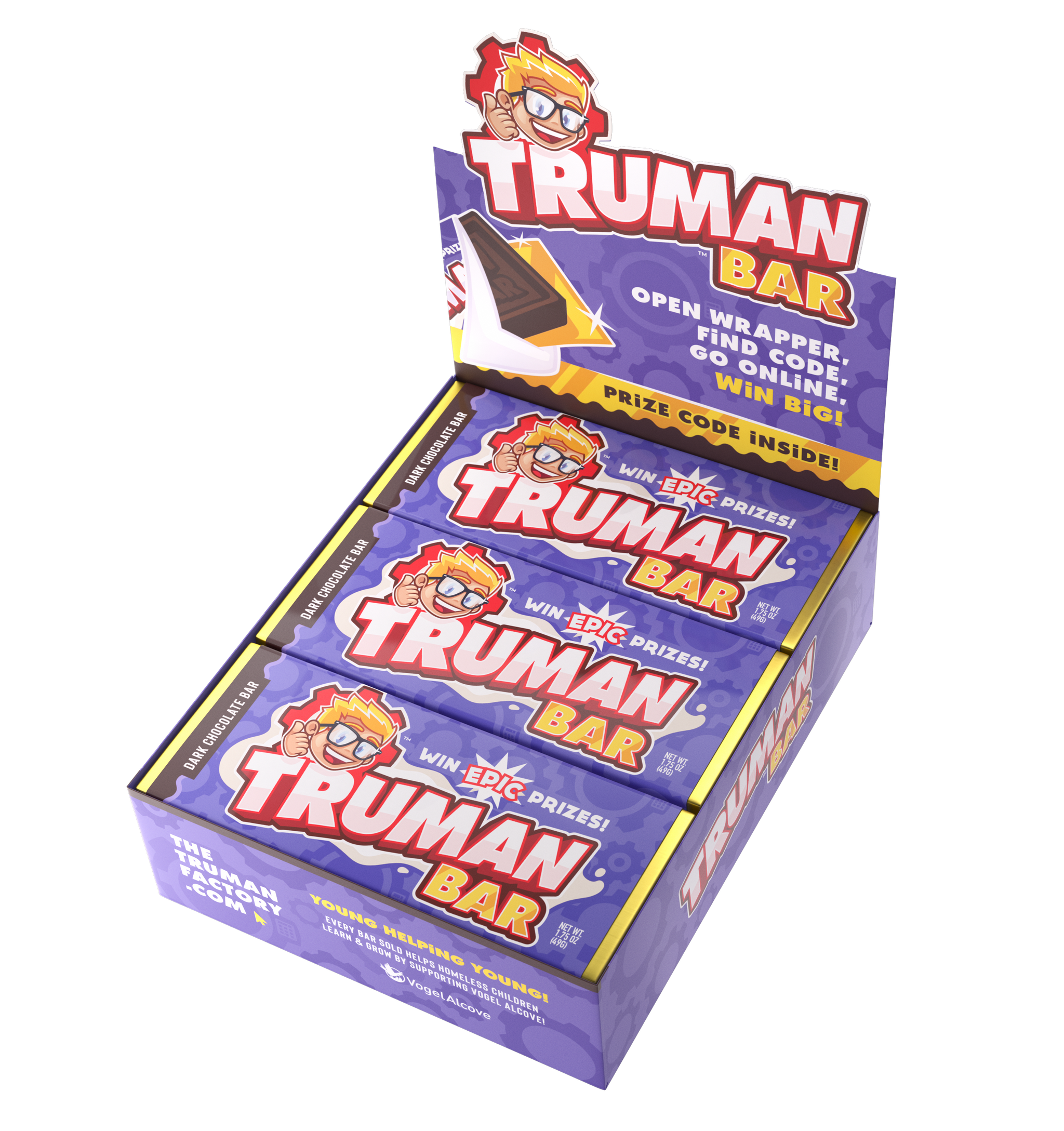 Dark Chocolate Box of 18 Bars!(18 Golden Tickets!) – Truman Factory
