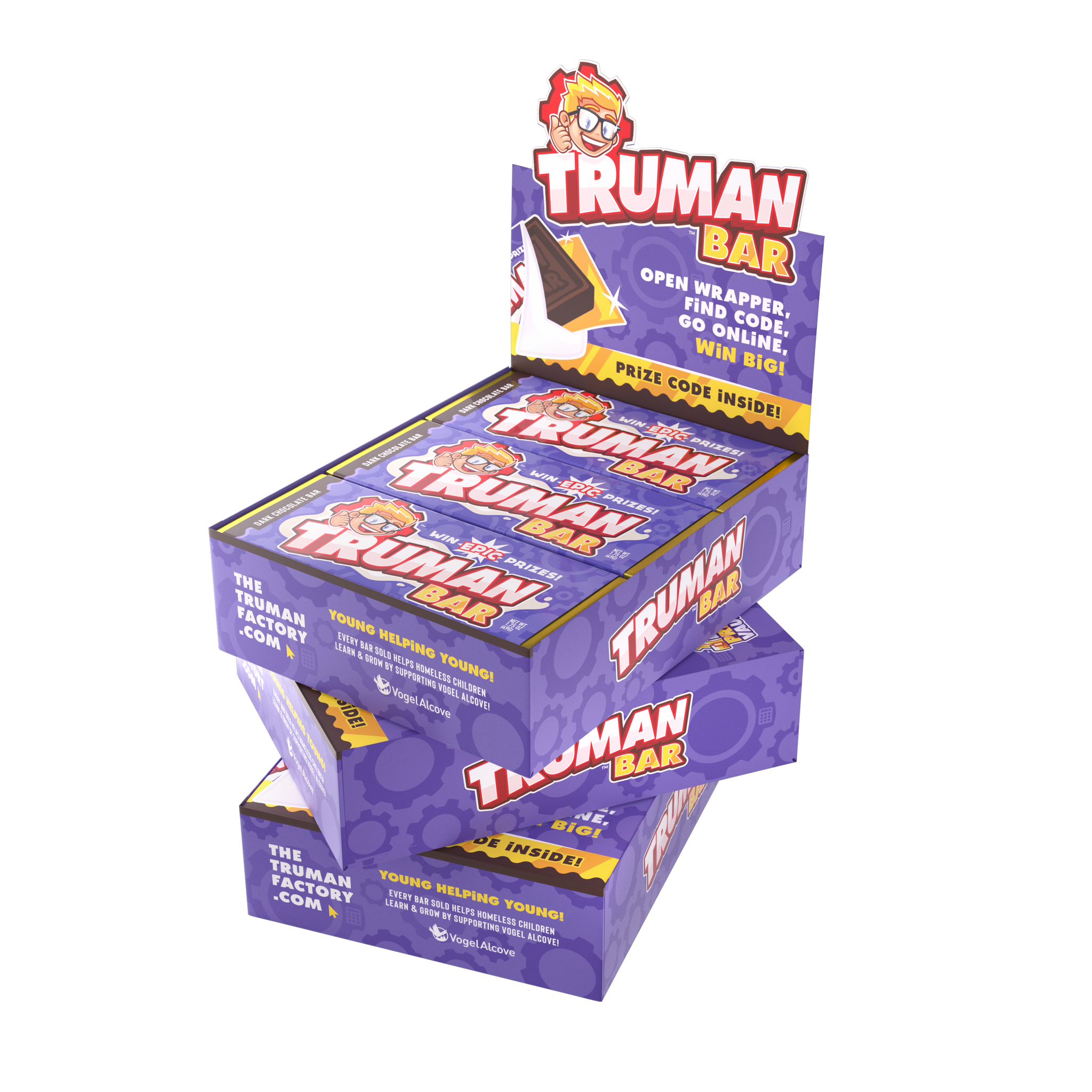 Dark Chocolate Triple Box Stack! (54 Golden Tickets!) – Truman Factory